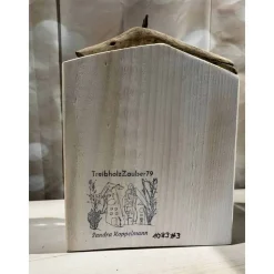 Vater Geschenk personalisiert – Maritime Deko Holzhäuser mit Gravur & Treibholz, Unikat 20x14x4 cm