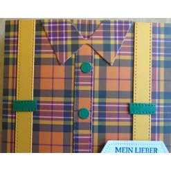 Vatertag ,Vatertagskarte,Glückwunschkarte zum Vatertag ,Vater Papa,Papi,Hosenträger,Gelb,Grün