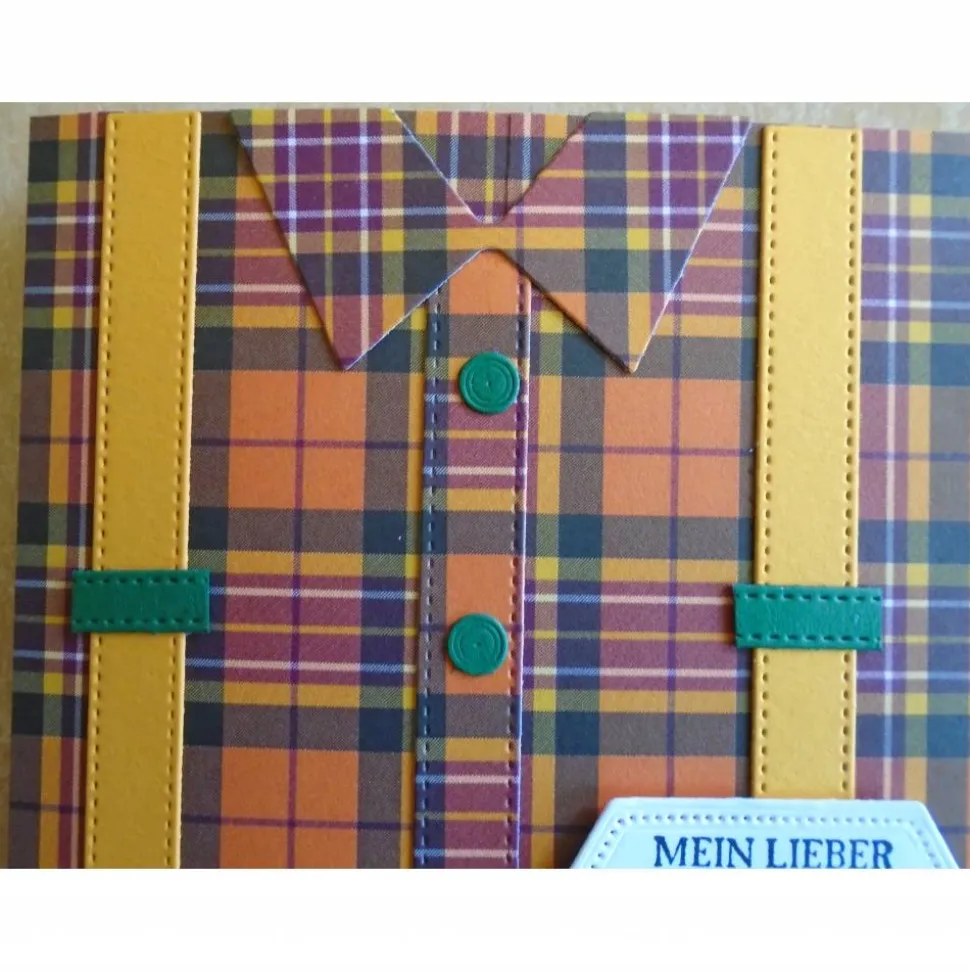 Vatertag ,Vatertagskarte,Glückwunschkarte zum Vatertag ,Vater Papa,Papi,Hosenträger,Gelb,Grün