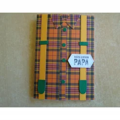 Vatertag ,Vatertagskarte,Glückwunschkarte zum Vatertag ,Vater Papa,Papi,Hosenträger,Gelb,Grün