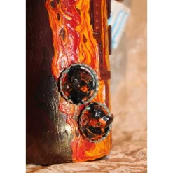 Vatertagsgeschenk Geldgeschenk GRILLKÖNIG Acrylfarben auf einer Flasche Geschenk Wohndeko Upcycling Unikat