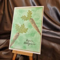 Vegane Ostergrüße - Mohrrübe - Osterkarte