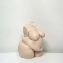 Vegane Sojawachs Körperkerze, Dicker Frauen Torso, Frauenfigur, Kurvige Skulptur, Body positivity, Lustiges Geschenk