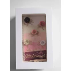 Verpackung für Geldgeschenk – Geschenkbox mit Papierrosen, Herzlichen Glückwunsch, Vintage, Unikat