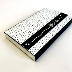 Verpackung für Haselnuss-Konfekt mit Karamell-Schokolade, mit Glückwunschkarte – Handgemachte Verpackung, 2 Stück Set