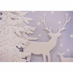 Versandfertig Elegant in weiß-blau Weihnachts Karte mit kühlen Winterfarben