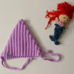 VERSANDFERTIG! PIXIEMÜTZE und BOOTIES zweiteiliges Neugeborenenset handgestrickt zur Geburt in Rosa von zimtblüte