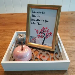 Verschenke Komplimente | Personalisiertes QrCode Bild | Herzchen Baum