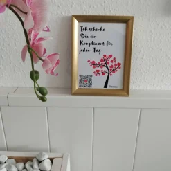 Verschenke Komplimente | Personalisiertes QrCode Bild | Herzchen Baum