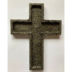 Verziertes Holzkreuz als Geschenk für Geburt, Taufe, Kommunion oder Konfirmation, Verziertes Holzkreuz