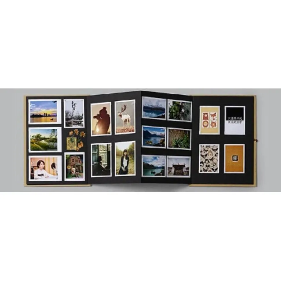 Vintage Fotoalbum 34 Seiten zum Einkleben – Kreatives Album zum Selbstgestalten, Geschenk für Geburtstag & Weihnach