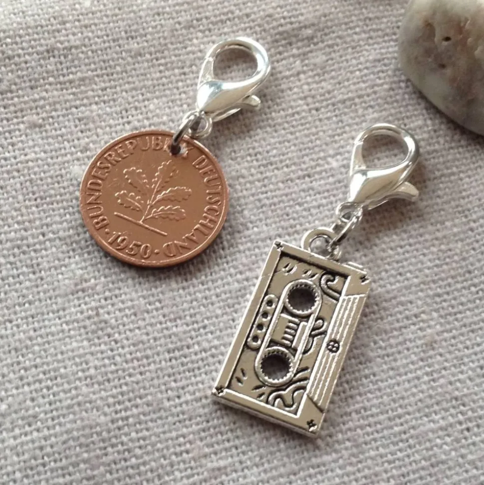Vintage Geschenkset / Anhängerset mit Pfennig & Kassette