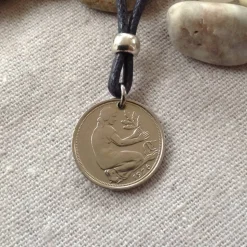 Vintage Kette mit 50 Pfennig Münze von 1976 – Einzigartiges Geschenk zum 50. Geburtstag