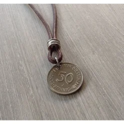 Vintage Kette mit 50 Pfennig Münze von 1976 – Einzigartiges Geschenk zum 50. Geburtstag