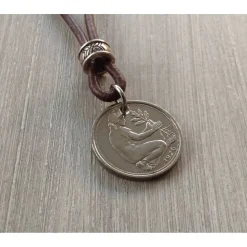 Vintage Kette mit 50 Pfennig Münze von 1976 – Einzigartiges Geschenk zum 50. Geburtstag