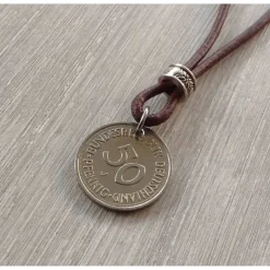 Vintage Kette mit 50 Pfennig Münze von 1976 – Einzigartiges Geschenk zum 50. Geburtstag