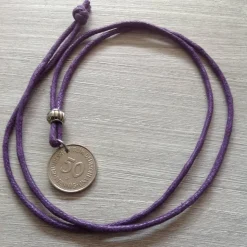 Vintage Kette mit 50 Pfennig Münze von 1975 – Einzigartiges Geschenk zum 50. Geburtstag