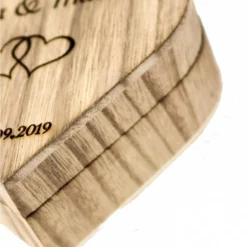 Vintage RINGBOX aus HOLZ Herz Ringkissen mit GRAVUR RUSTIKALE HOCHZEIT Waldhochzeit BOHO Ringschachtel für Eheringe Ringkästchen Ringschatulle Personalisiert