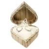 Vintage RINGBOX aus HOLZ Herz Ringkissen mit GRAVUR Rustikale Hochzeit Ringschachtel für Eheringe Ringkästchen Ringschatulle Personalisiert