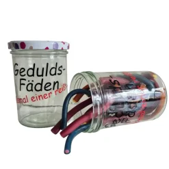 Vorratsglas Gedultsfäden zum behalten oder zum verschenken