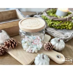 Vorratsglas Holzdeckel | Weihnachten | Keksglas | Personalisiert | Gravur | 830ml | Geschenk zu Weihnachten | Glas