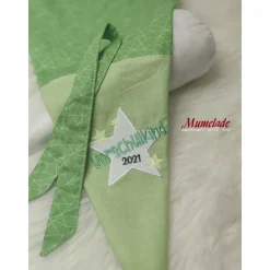 Vorschultüte - Vorschulkind 2021 - grün mit Papprohling und Inlettkissen