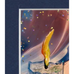 Vorweihnachtsstimmung– Original Encausticmalerei, Unikat mit Passepartout - Design  Ulrike Kröll