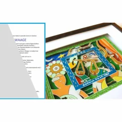 Waage Sternzeichen personalisiertes geschenk geburtstag mit name geburtsdatum text 3D pop art bild gerahmt spirituelles Geburtstagsgeschenk personalisiert