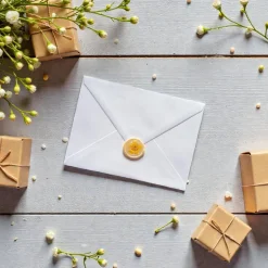 Wachssiegel mit bunten Hologramm Herzen – 50 handgemachte, selbstklebende Siegelaufkleber, Unikat