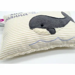 Wal Fisch Namenskissen Taufkissen Kuschelkissen Kindergartenkissen Geburtsgeschenk