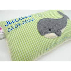 Wal Fisch Namenskissen Taufkissen Kuschelkissen Kindergartenkissen Geburtsgeschenk