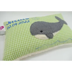 Wal Fisch Namenskissen Taufkissen Kuschelkissen Kindergartenkissen Geburtsgeschenk