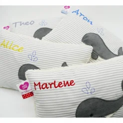 Wal Fisch Namenskissen Taufkissen Kuschelkissen Kindergartenkissen Geburtsgeschenk