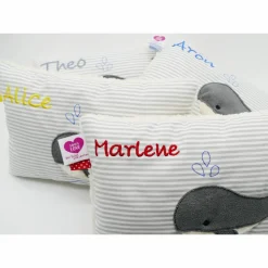 Wal Fisch Namenskissen Taufkissen Kuschelkissen Kindergartenkissen Geburtsgeschenk