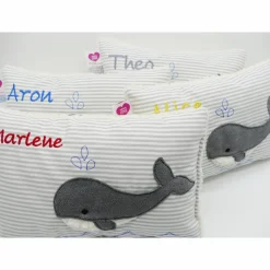 Wal Fisch Namenskissen Taufkissen Kuschelkissen Kindergartenkissen Geburtsgeschenk