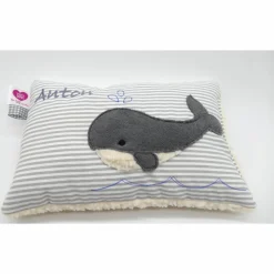 Wal Fisch Namenskissen Taufkissen Kuschelkissen Kindergartenkissen Geburtsgeschenk