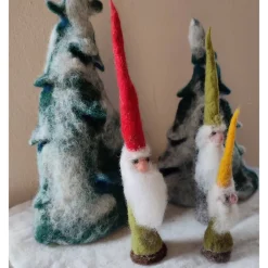 Waldwichtel 5er-Set, handgefilzt,