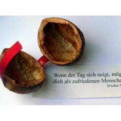 Walnüsse mit Segenswunsch für Taufe,  Kommunion und Konfirmation oder Hochzeit