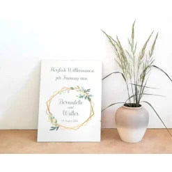 Wandbild Willkommensschild Design Bernadette