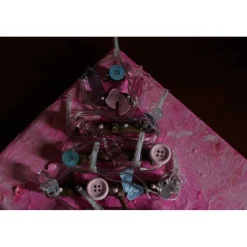 Wanddeko BABY-BAUM künstlerischer, abstrakter Weihnachtsbaum auf einem Keilrahmen Künstlerbaum m. LED-Beleuchtung