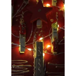 Wanddeko KLAMMERBÄUMCHEN künstlerischer abstrakter Weihnachtsbaum auf einem Keilrahmen Künstlerbaum mit LED-Beleuchtung