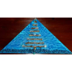 Wanddeko STERNENBAUM künstlerischer abstrakter Weihnachtsbaum auf einem Keilrahmen Künstlerbaum mit LED-Beleuchtung