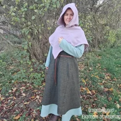 Warmes, weiches Wollkleid,  langes Winterkleid für Wikinger und Mittelalter, Toraxacum