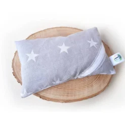 Waschbares Dinkelspelz-Mauskissen mit Sternchen und Reißverschluss, Mauskissen mit Dinkelspreu