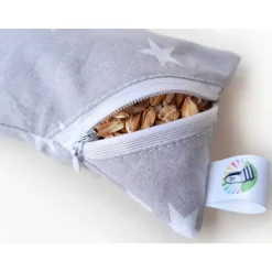 Waschbares Dinkelspelz-Mauskissen mit Sternchen und Reißverschluss, Mauskissen mit Dinkelspreu