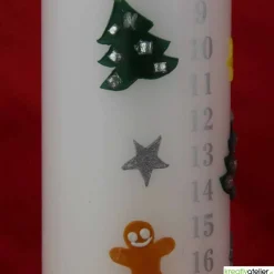 weiße Adventkerze - Modell 2