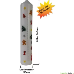 weiße Adventkerze - Modell 2