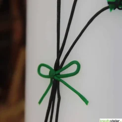 weiße Geburtstagskerze mit Luftballons, personalisierbar, Geburtstagsgeschenk, persönliches Geschenk, bunte Luftballons