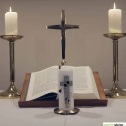 weiße Trauerkerze, Gedenkkerze 