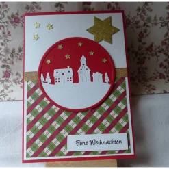 Weihnachstkarte mit Winterdorf